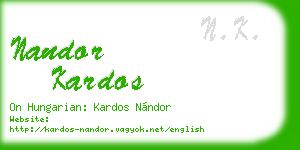 nandor kardos business card